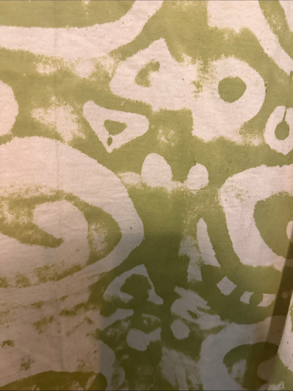 Epic Kawaii Artisan Hand Painted Cat Print Tunic in Olive & White with Pockets - Picture 6 of 9